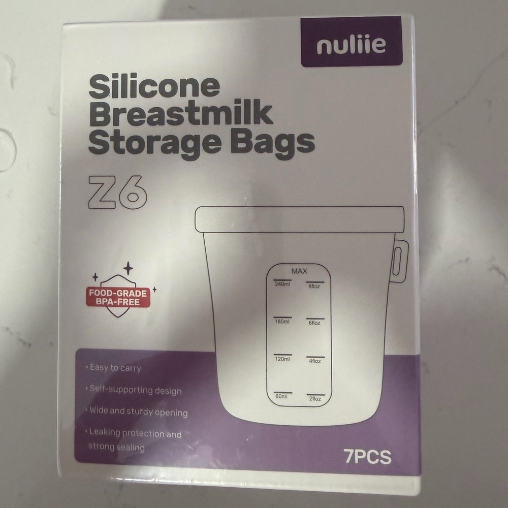 Nuliie Silicone Breastmilk Storage Bags - 21 ct. 8oz